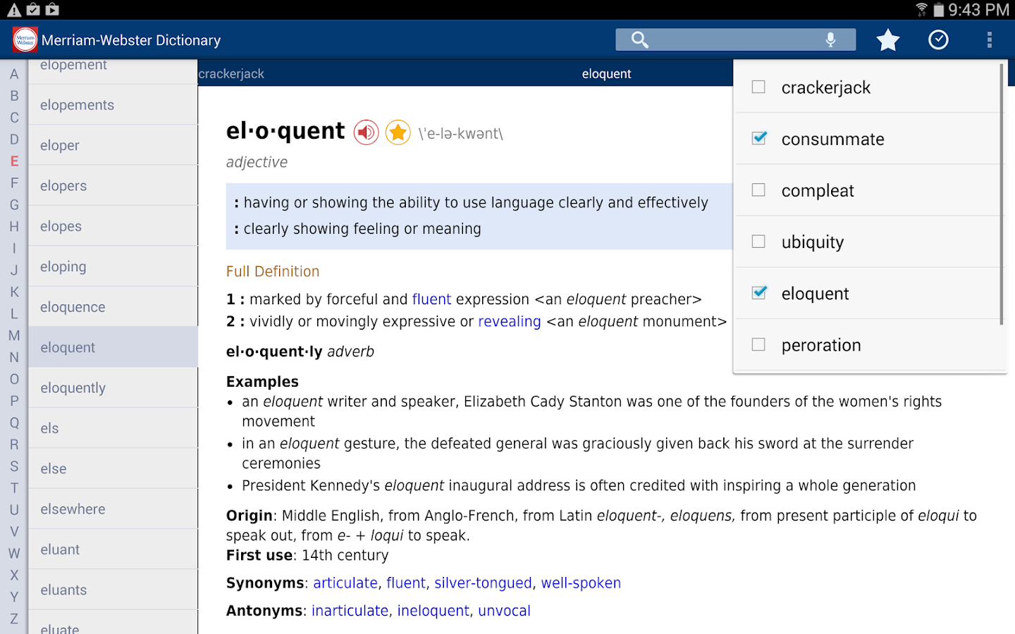 Dictionary - Merriam-Webster - screenshot