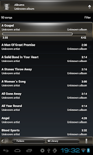 Poweramp Skin الأسود بلاتينية screenshots