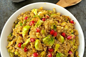 Quinoa with Pomegranate and Brussels Sprouts