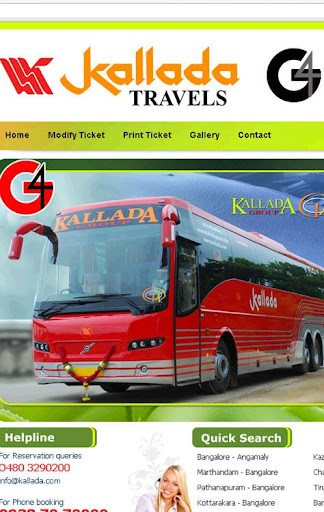 Kallada G4 Travels Booking