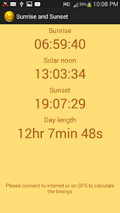 Sunrise Sunset Calculator Pro Screenshots 1