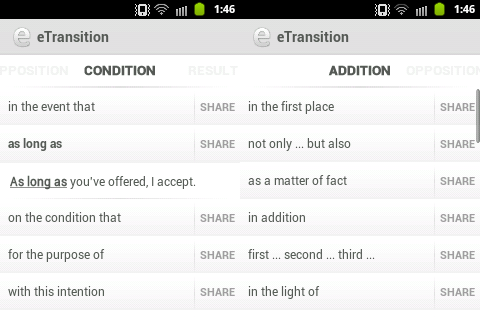 English Transitional Words