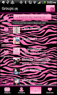Free GO Contacts Pink Zebra Theme APK for Android