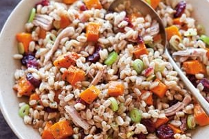 Farro Salad with Turkey and Roasted Squash