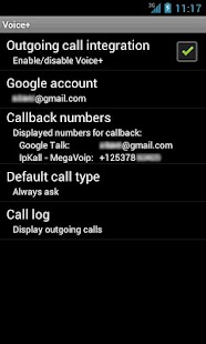 Voice+ Google Voice callback