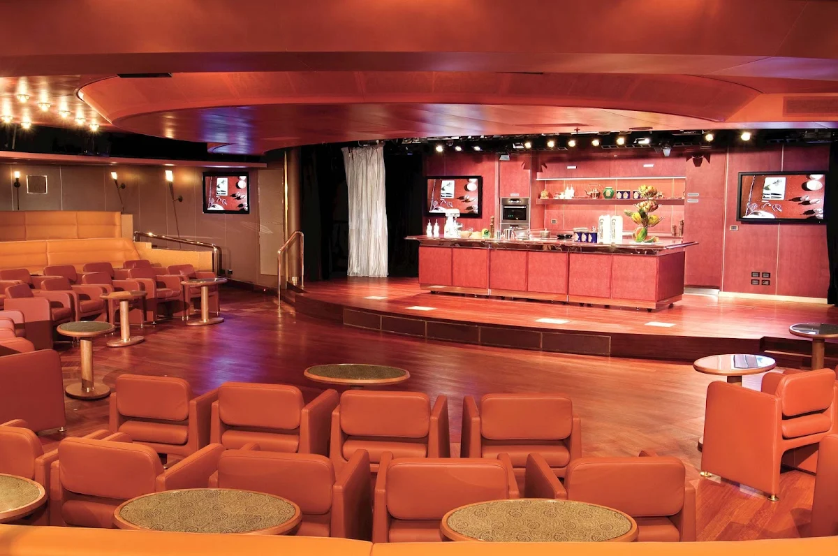 Holland-America-Vista-Class-Culinary-Arts - Enhance your kitchen skills by signing up for a Culinary Arts Center demonstration kitchen on your Holland America cruise.