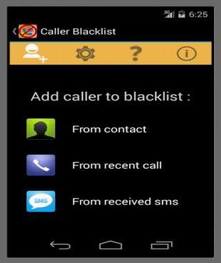 Caller black list