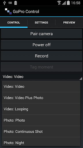 Camera Control - GoPro Hero 4