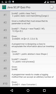 Java scjp quiz pro Screenshots 1