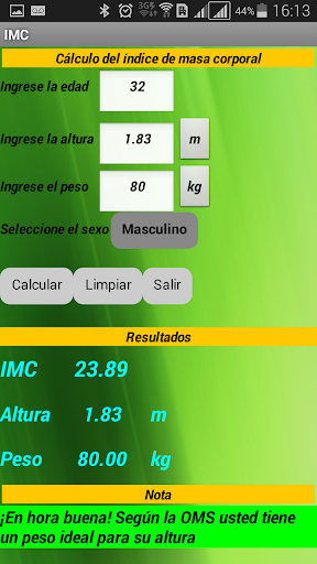 IMC calculadora