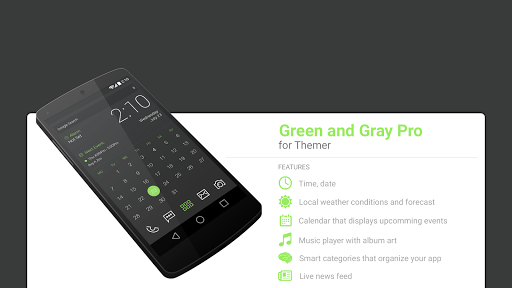 Green and Gray Pro UI Theme