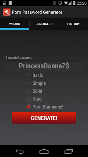 Porn Star Password Generator