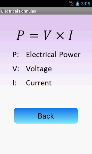 Electrical Formulas