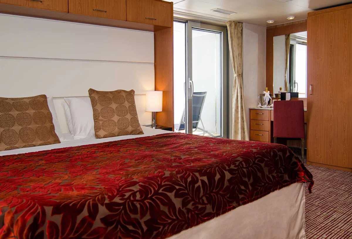 Celebrity_Xpedition_stateroom - After a rugged shore excursion, relax in your contemporary suite aboard Celebrity Xpedition.