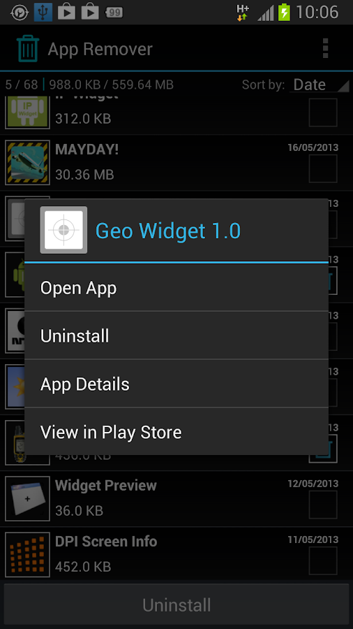 App Remover - screenshot