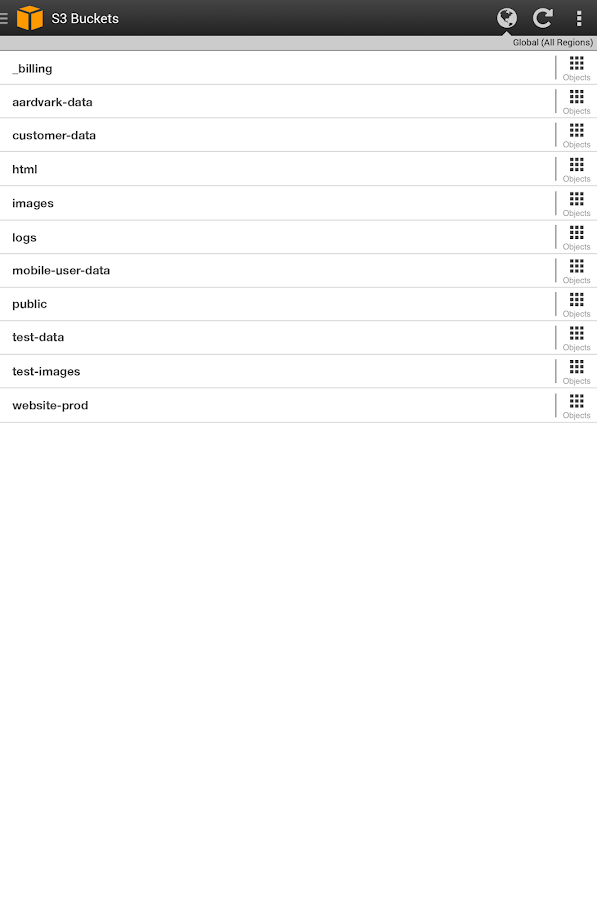   AWS Console – Capture d'écran 