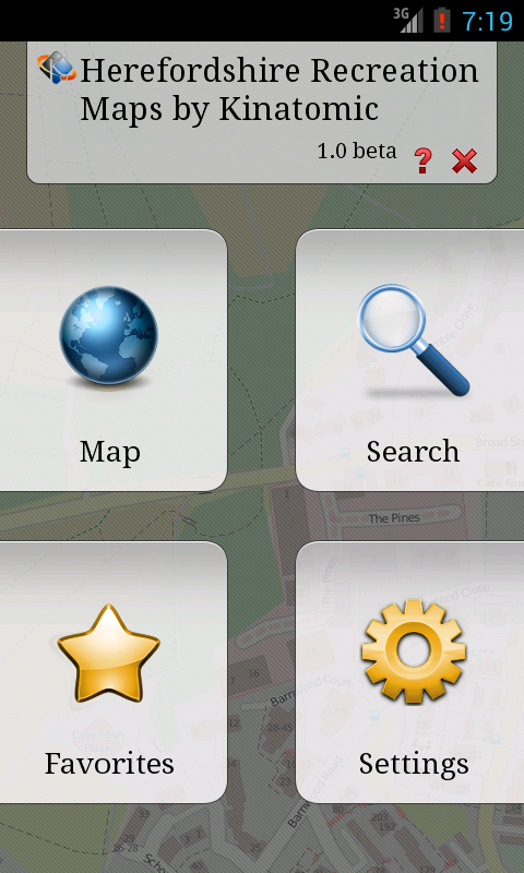 Android application East Sussex MapRoute screenshort