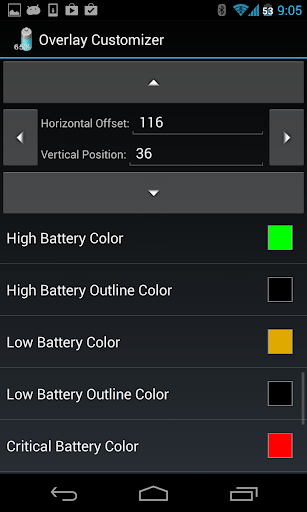 Battery Overlay Percent Key