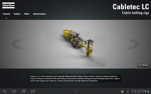 Atlas Copco Underground tablet Screenshots 1