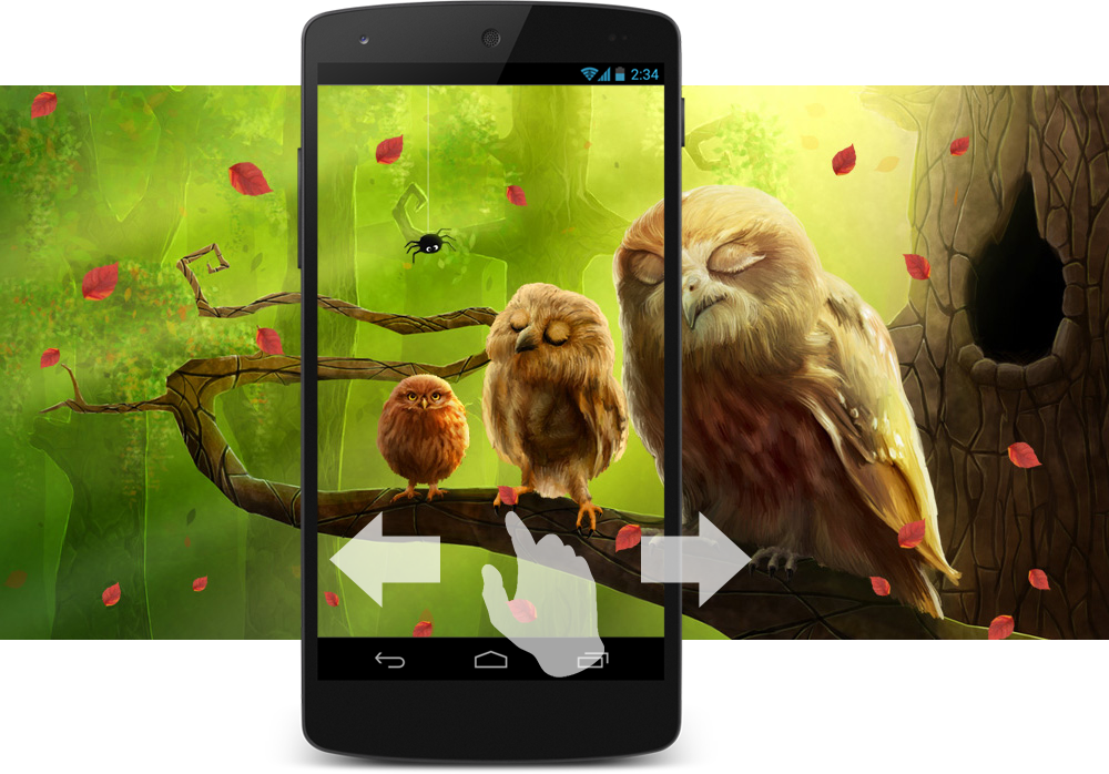 Android application Owls Forest Live Wallpaper screenshort