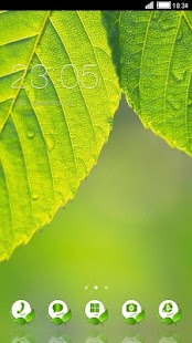 Free Download Green Leaf C Launcher Theme APK for Android