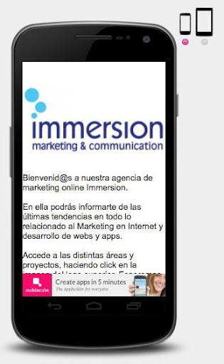 Immersion Diseño web Valencia.