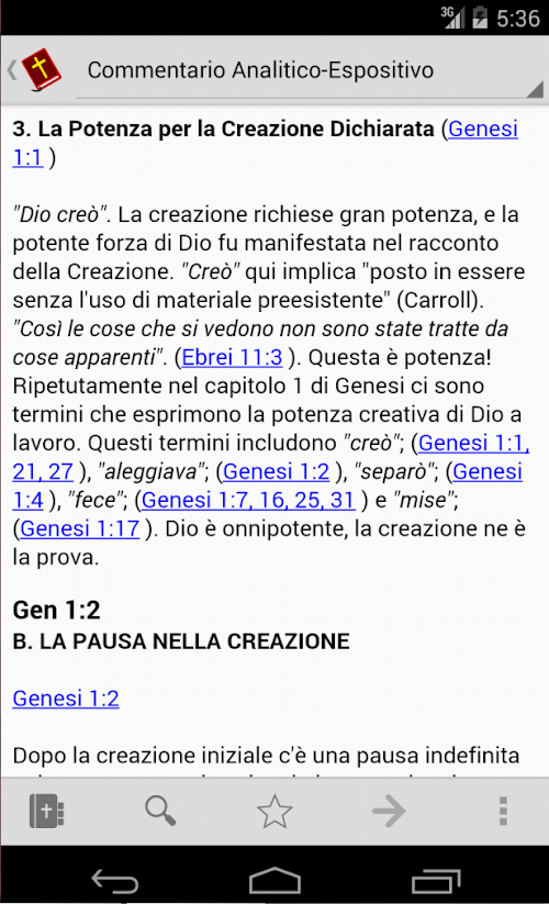 Android application Commento (1Cronache-2Cronache) screenshort