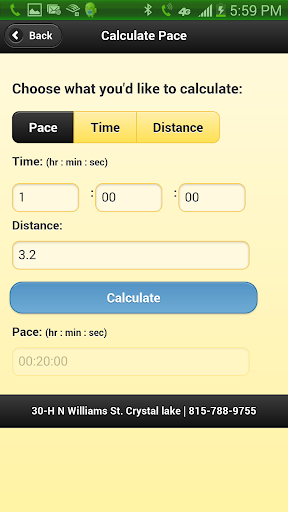 The Running Depot Calculator