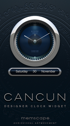 CANCUN Designer Clock Widget