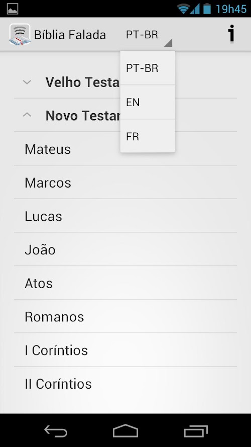 Android application Spoken Bible - faith by audio screenshort