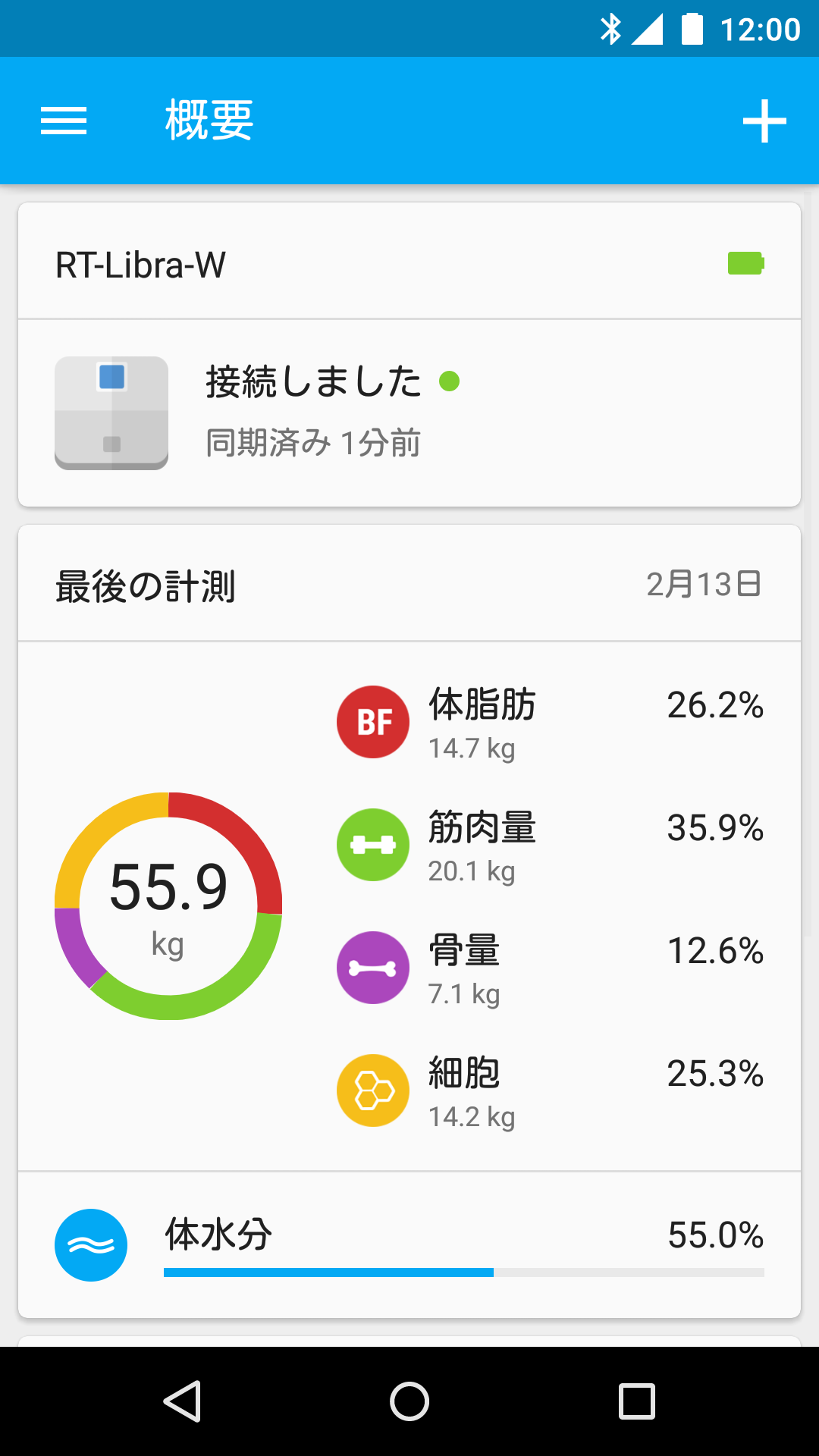 Android application Runtastic Libra Weight Tracker screenshort