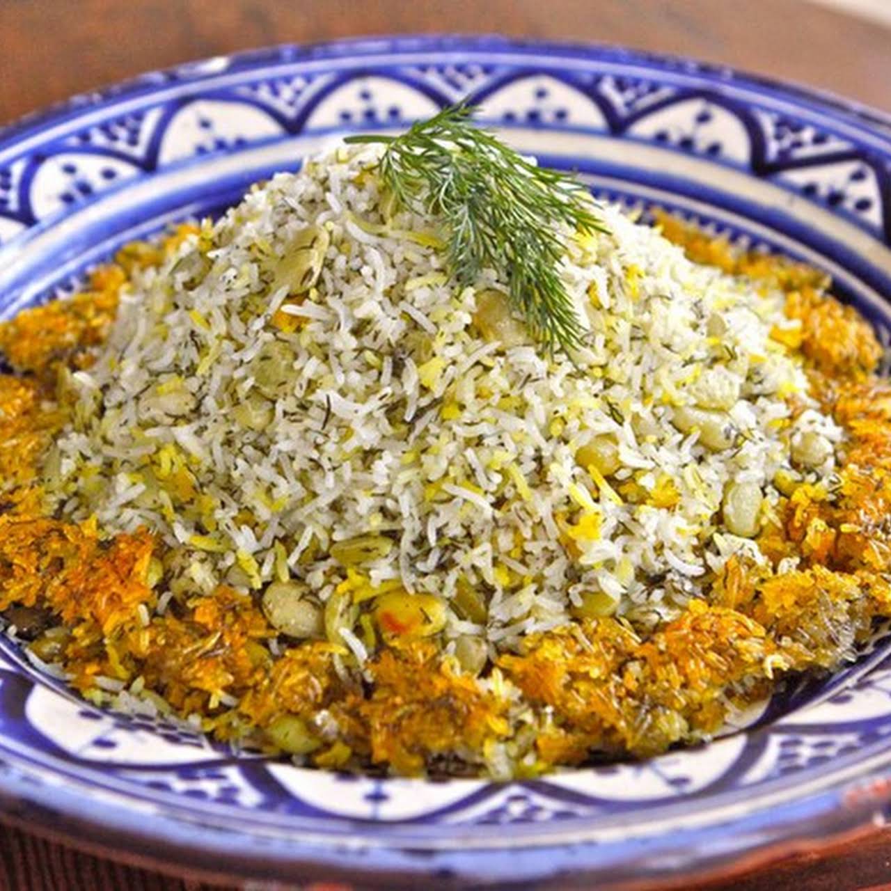 Persian Dill and Lima Bean Rice - Baghali Polo