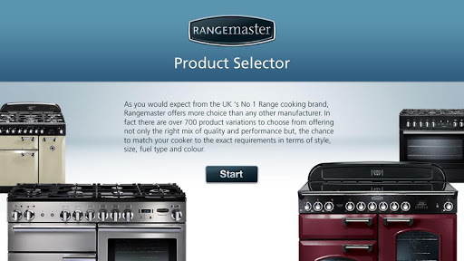 Range Cooker Selector Tablet
