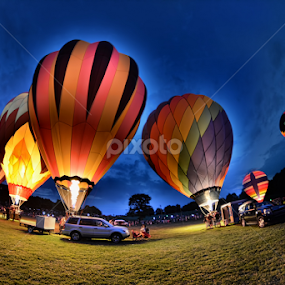Maryland Preakness Balloon Glow 2013 by Dawn Robinson - City,  Street & Park Night