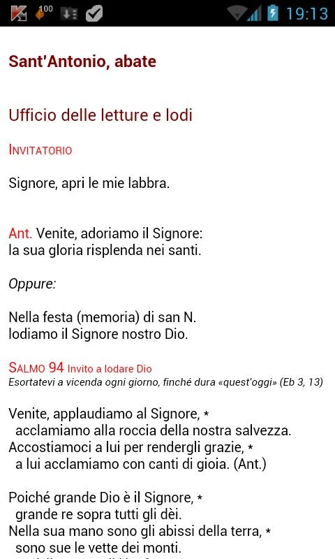 ePrex Liturgia delle Ore - screenshot