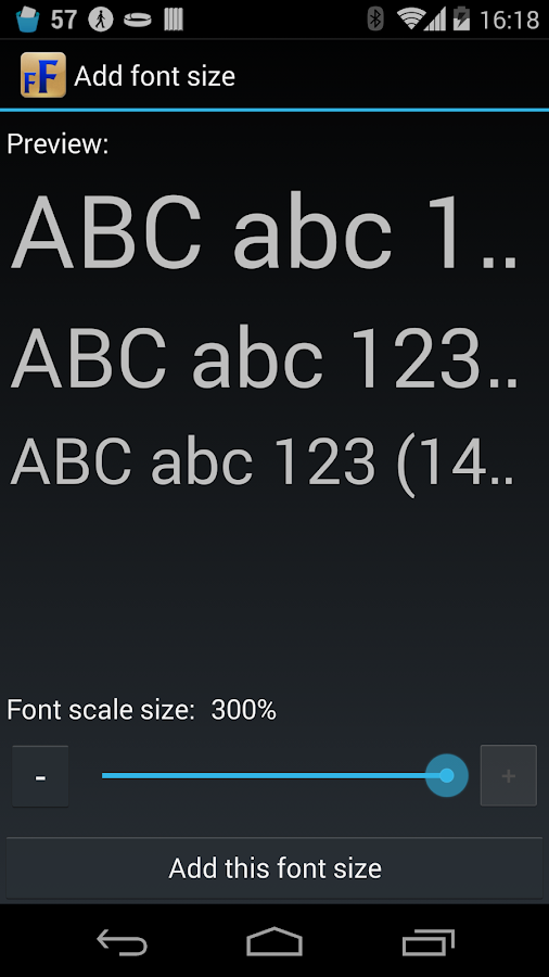 Big Font (yazı boyutunu) - screenshot