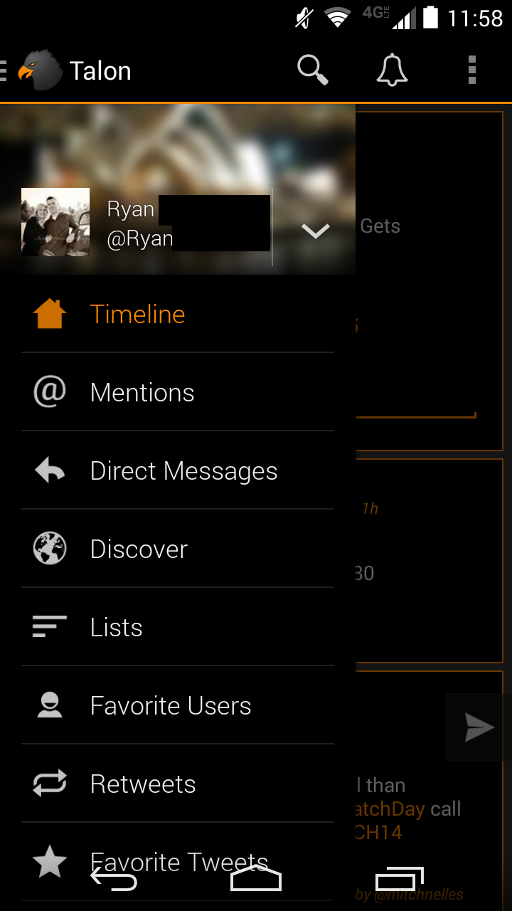 Orange Black Theme for Talon Screen 2