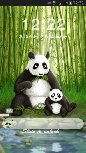 儲物櫃主題熊貓 GO Locker Theme Panda