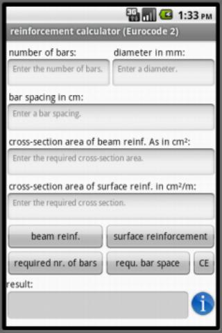 Reinforcement calculator