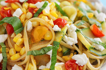 Summer Vegetable Linguine with Feta