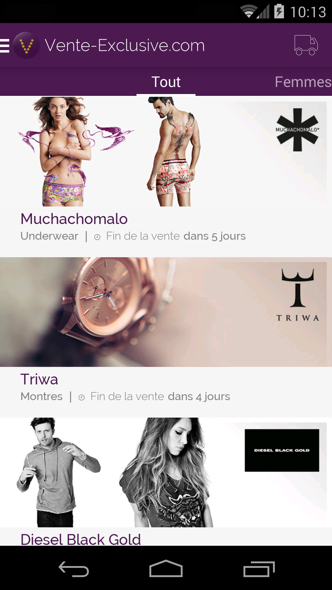 Android application Veepee – Wowing your days screenshort