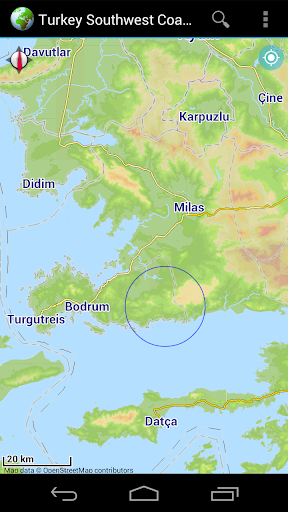 Offline Map SW-Coast of Turkey