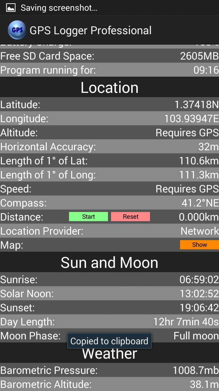 GPS Logger Professional Plus Screen 3