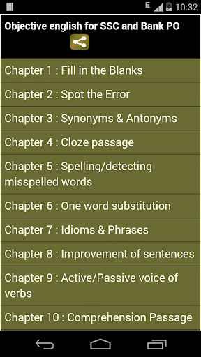 Objective eng For SSC and PO