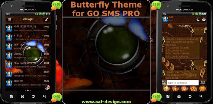 Butterfly GO SMS Theme