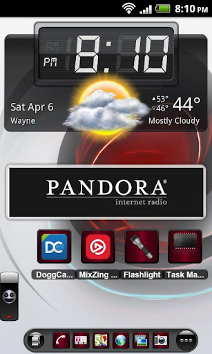 TSF Shell Theme Red Swirl HD