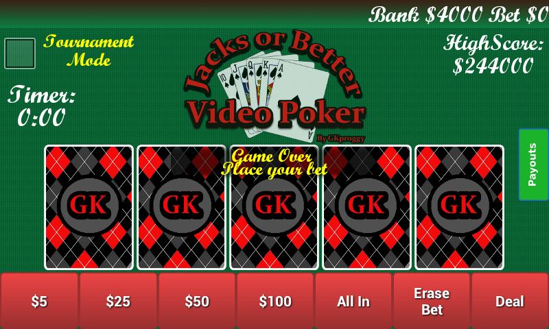 Android application GKproggy Video Poker screenshort