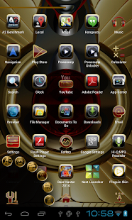 Next Launcher Thème d'or rouge - screenshot thumbnail