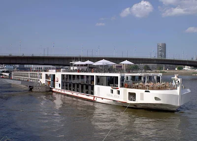 The river cruise ship Viking Idun in Cologne, Germany.
