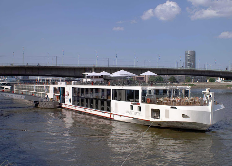 The river cruise ship Viking Idun in Cologne, Germany.